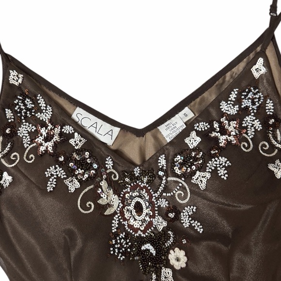 SCALA SEQUINED VINTAGE EVENING DRESS. - Picture 7 of 7